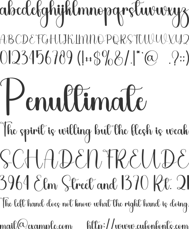 Quantum Quality font preview