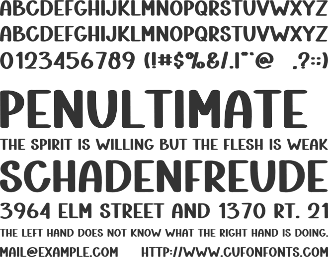 Rainer Charming font preview