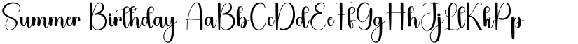 Summer Birthday font
