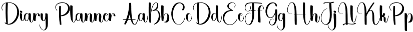 Diary Planner font download