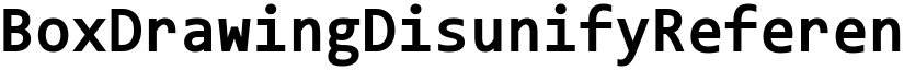 BoxDrawingDisunifyReferenceFont Bold font