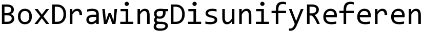 BoxDrawingDisunifyReferenceFont Regular font
