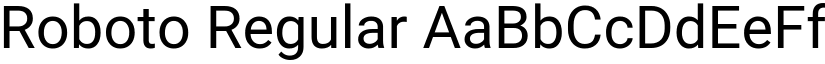 Roboto Regular font