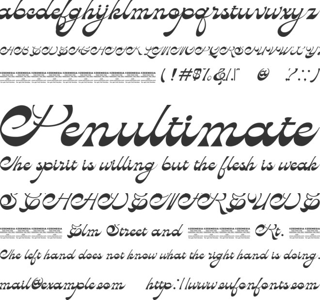 Abiglia Personal Use Only font preview