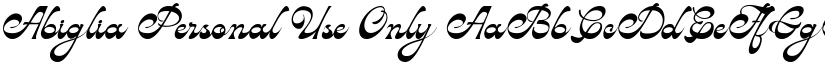 Abiglia Personal Use Only font