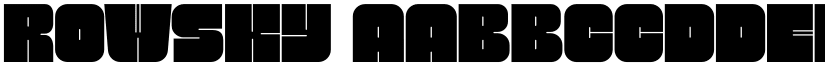Rowsky font