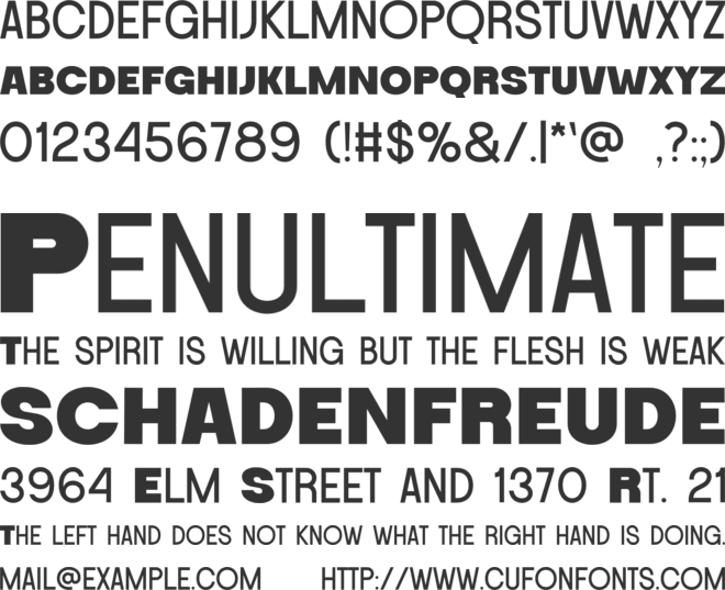 BEDABOLD font preview