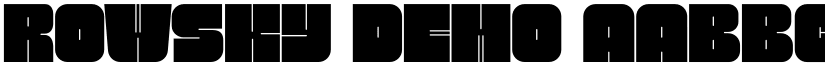 Rowsky Demo font