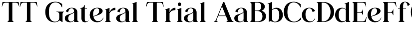 TT Gateral Trial font