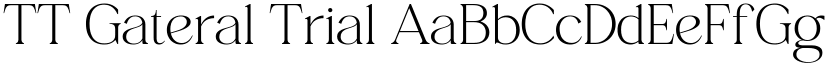 TT Gateral Trial font