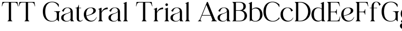TT Gateral Trial font