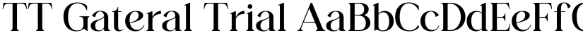 TT Gateral Trial font