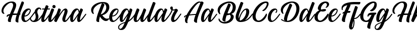 Hestina Regular font