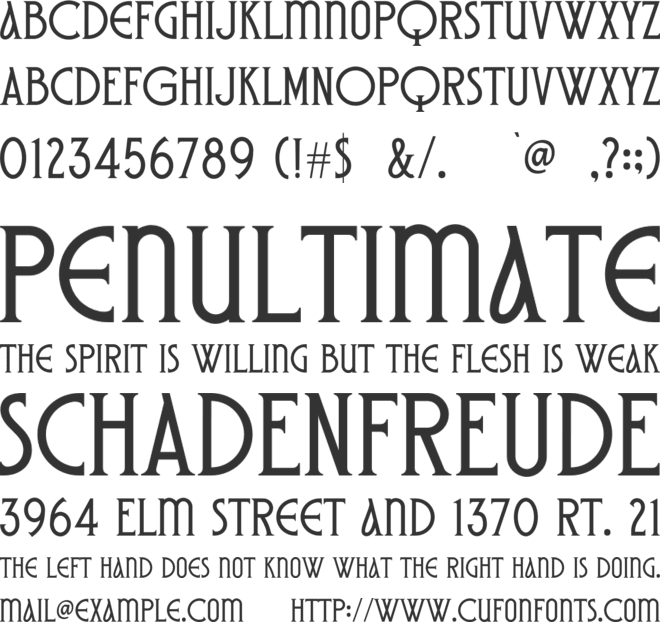 Castelforte font preview