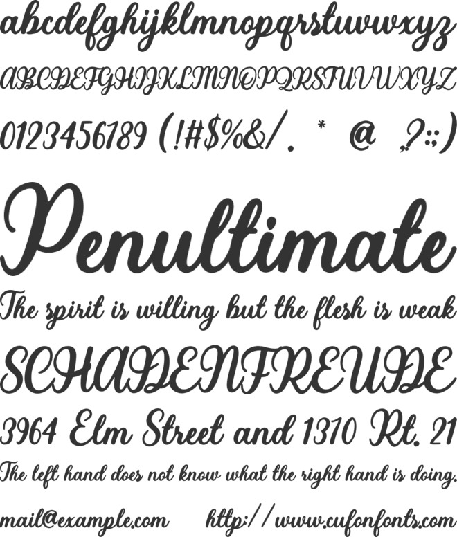 Sundaykalla font preview