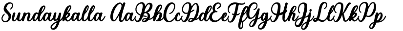 Sundaykalla font download