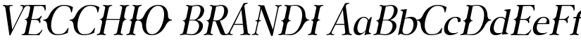 VECCHIO BRANDI font