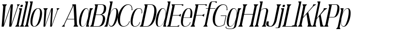 Willow font