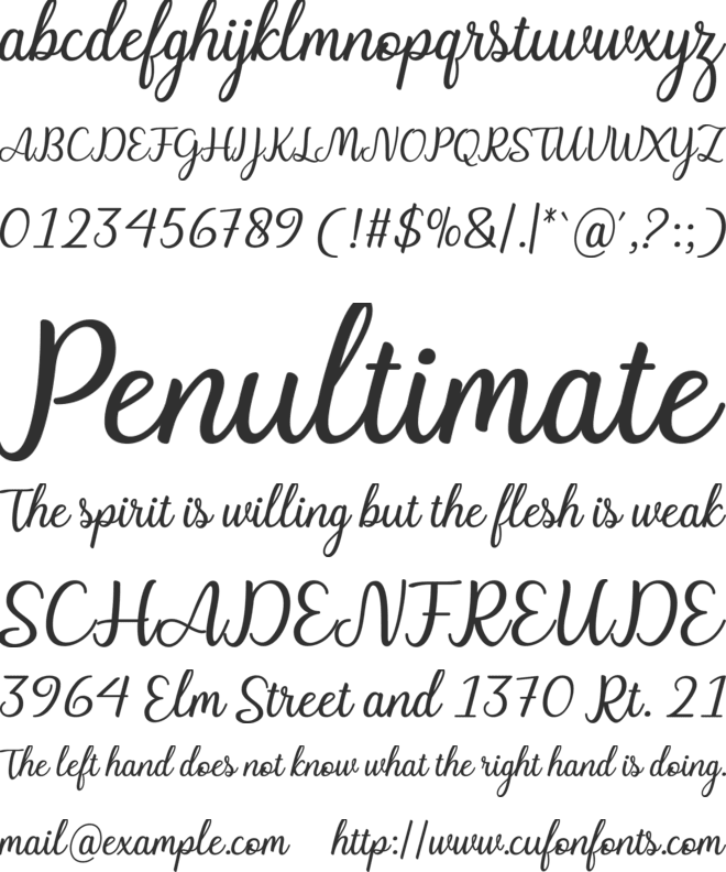 Charline font preview