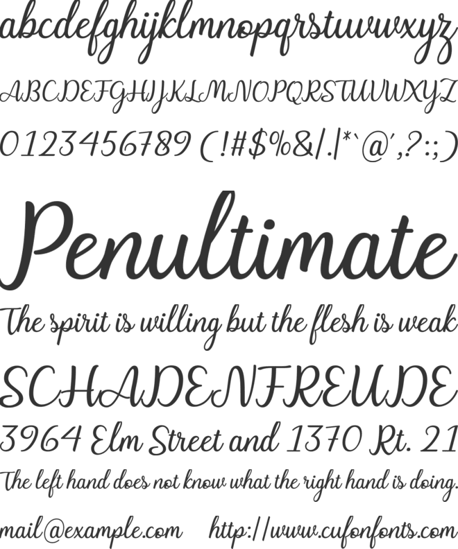 Charline font preview