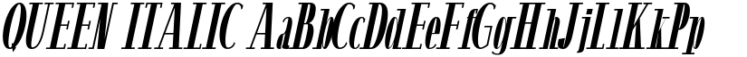 QUEEN ITALIC font
