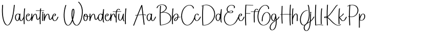 Valentine Wonderful font