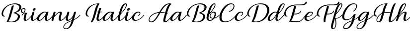 Briany Italic font