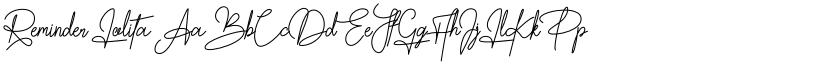 Reminder Lolita font