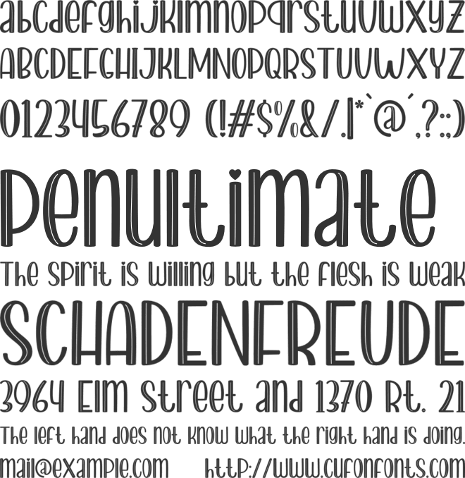 Lovely Winter Line font preview