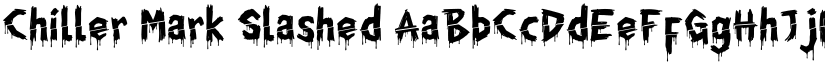 Chiller Mark Slashed font