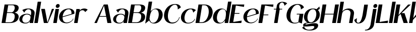 Balvier font