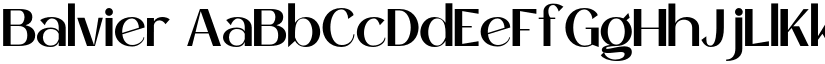 Balvier font