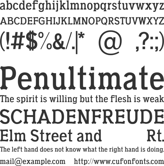 LIQUORE font preview