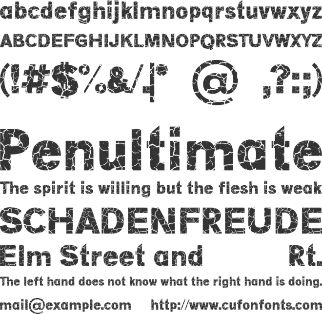 CRACK font preview