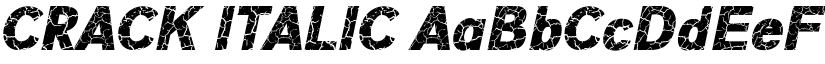 CRACK ITALIC font