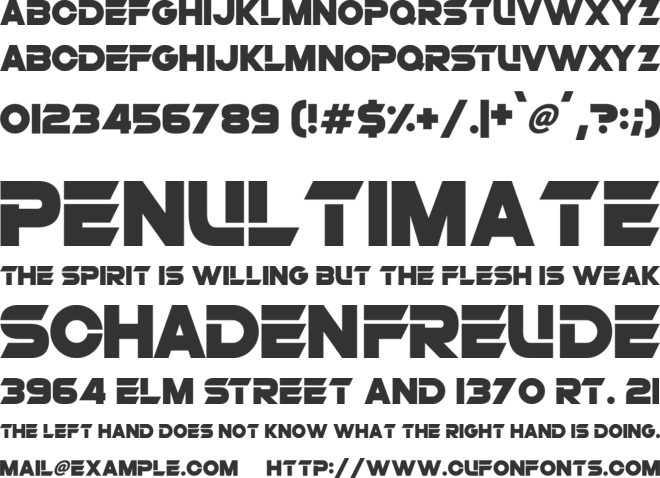 Super Sliced font preview