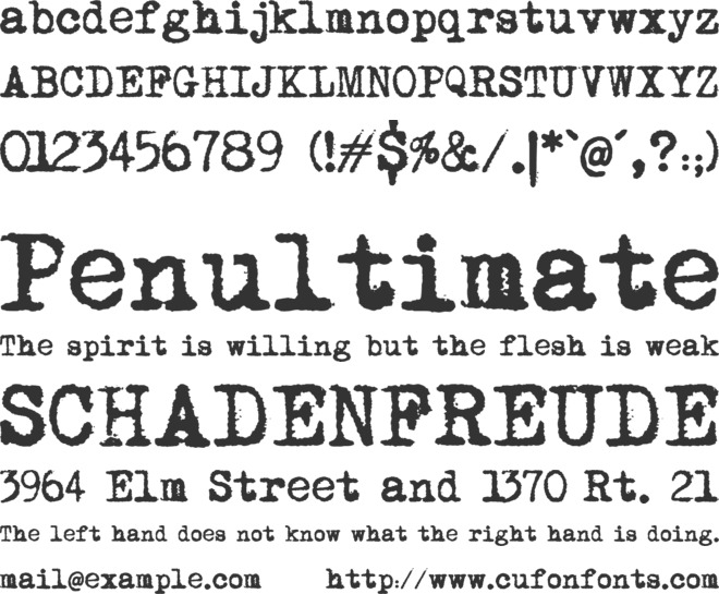 Fugget About It font preview