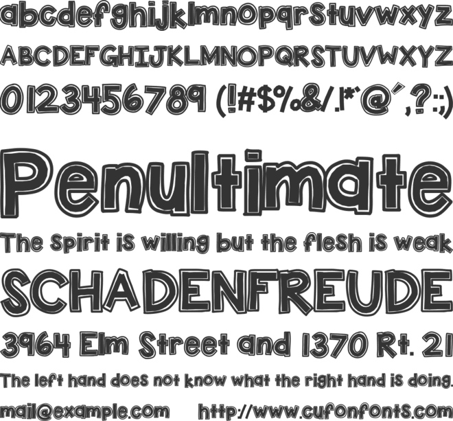 Dunk Tank font preview