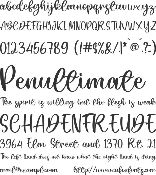 Worthylove font preview