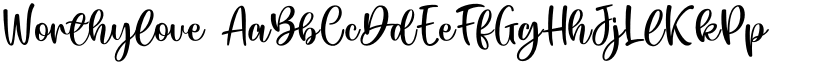 Worthylove font