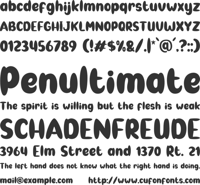 Happy Panda font preview