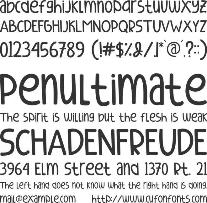 Funny Paws font preview