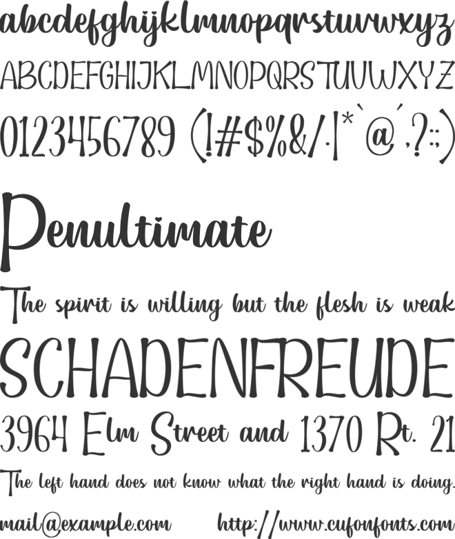Cheerful Valentine font preview