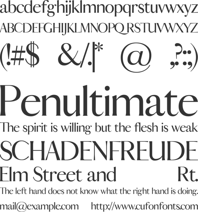 FENDO font preview