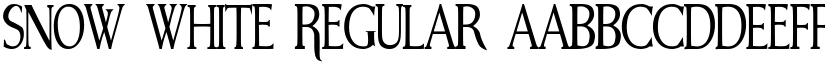 Snow White Regular font