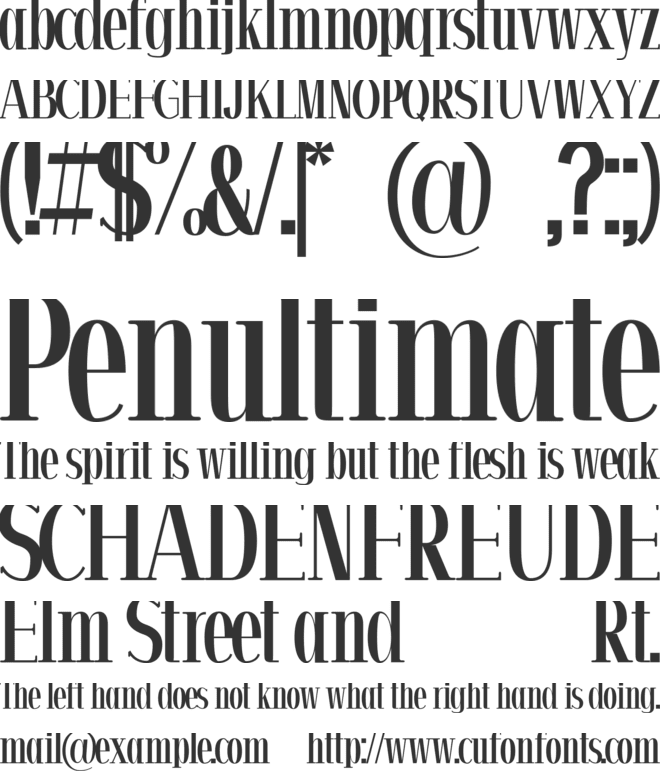 AVELINE font preview