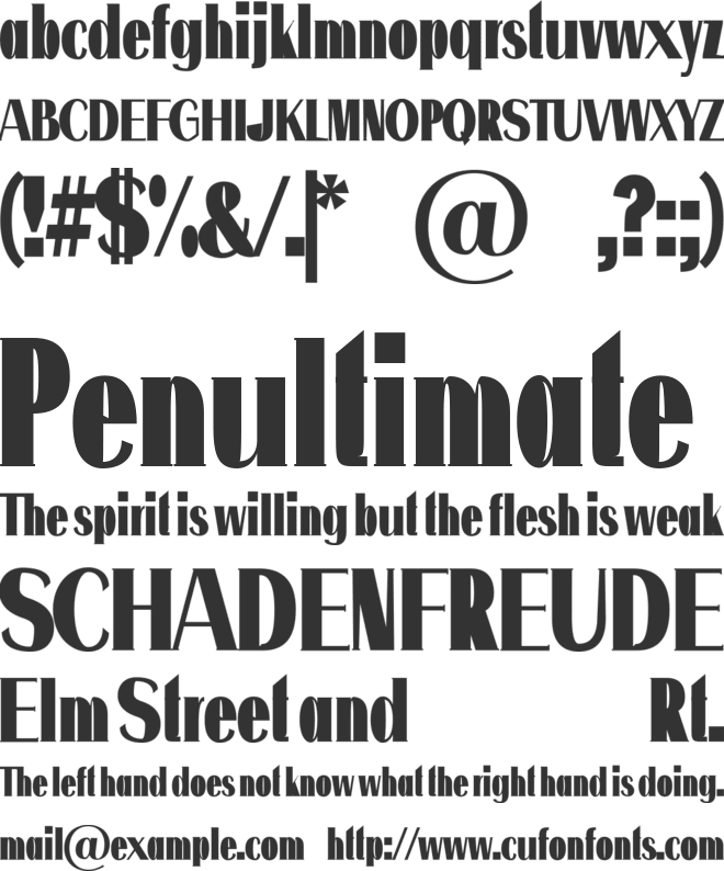 CAMILLE font preview