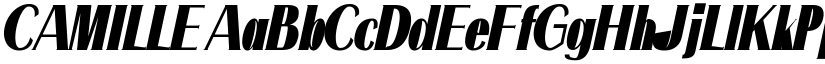 CAMILLE font