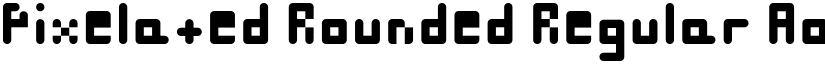 Pixelated Rounded Regular font