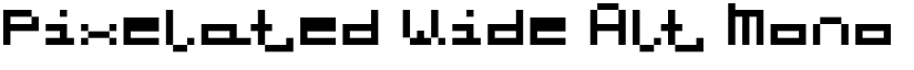 Pixelated Wide Alt Mono Regular font